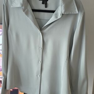 Donna Karan Light Gray Blouse